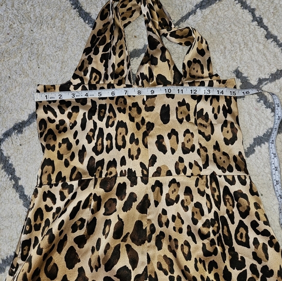 Lauren Ralph Lauren ruched animal print dress size 12 - Picture 4 of 6